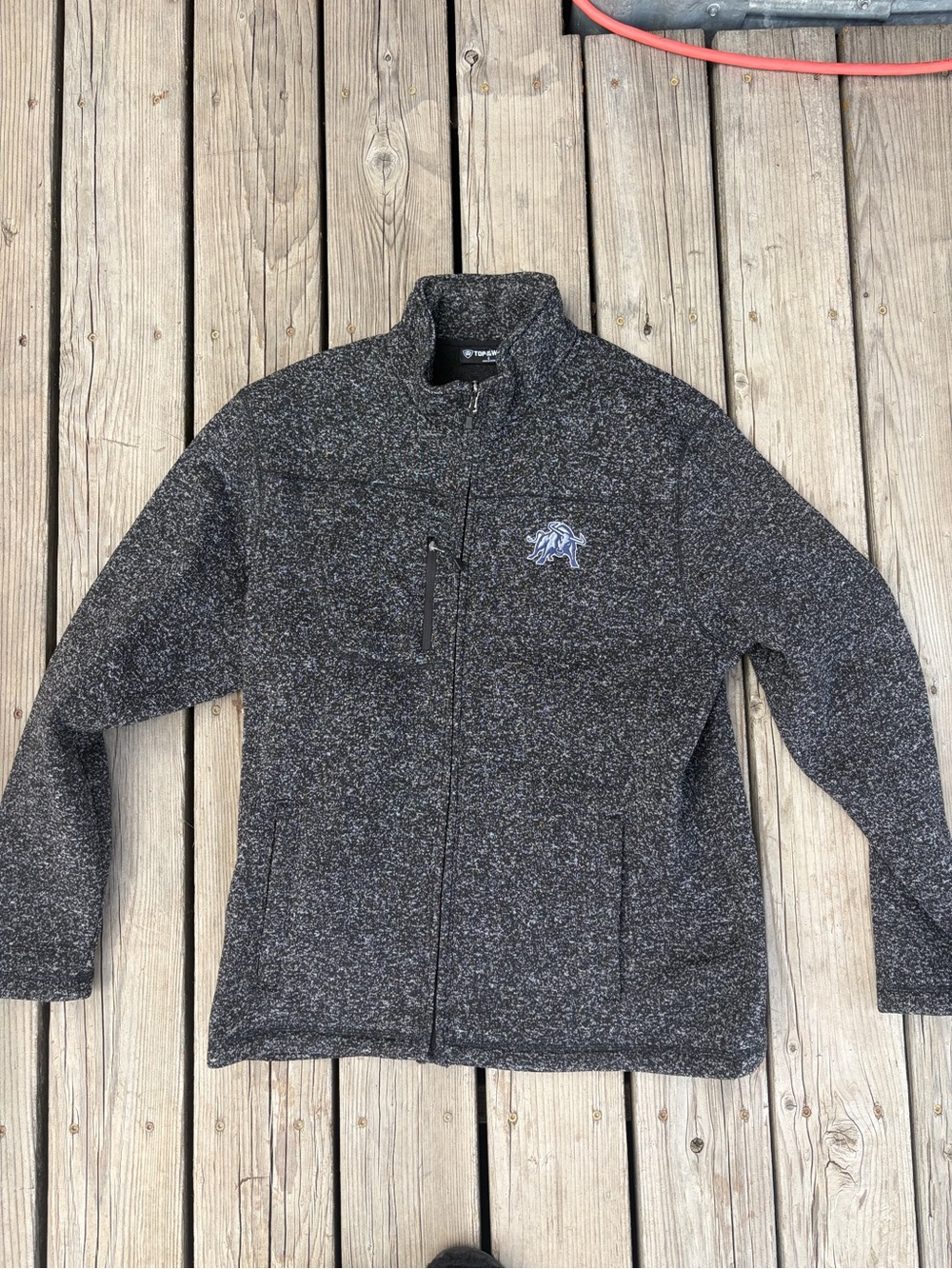 Top of the World Men's Charcoal Heather Full-Zip Sweater Jacket